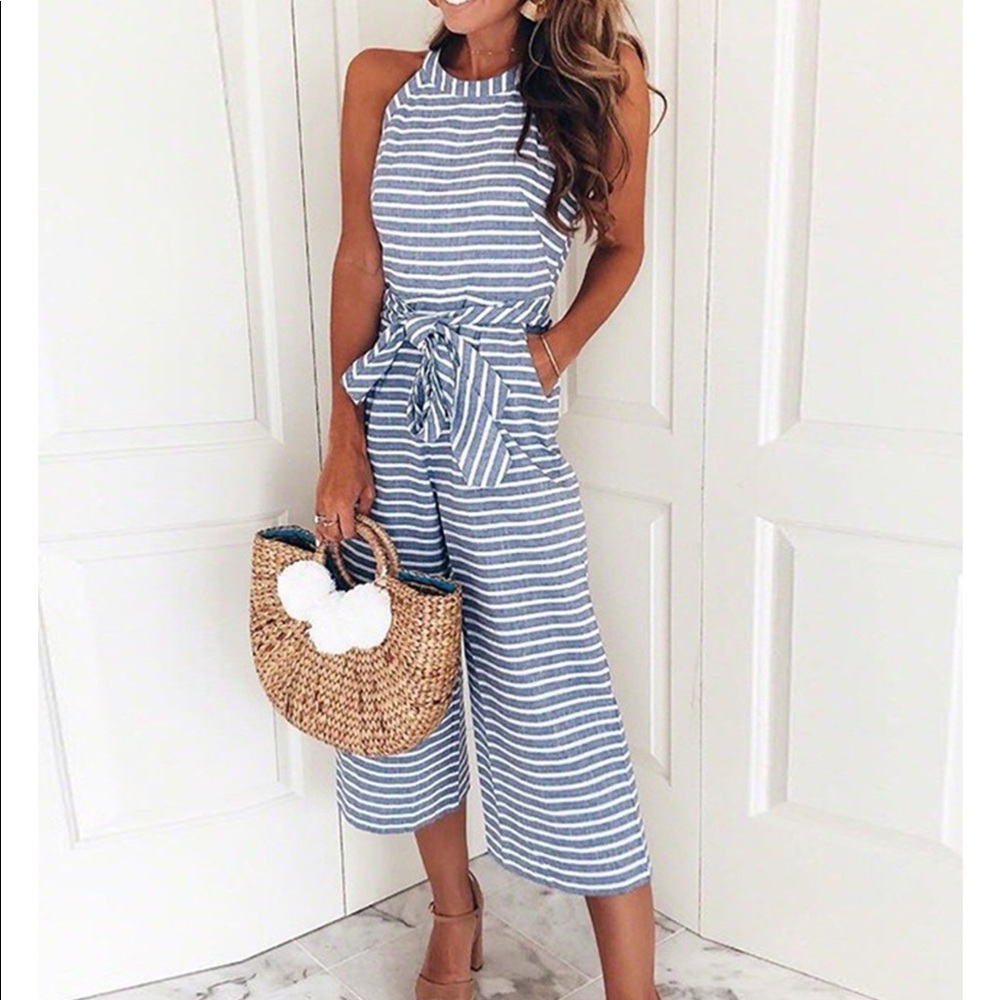 Blue & White Striped Jumper
